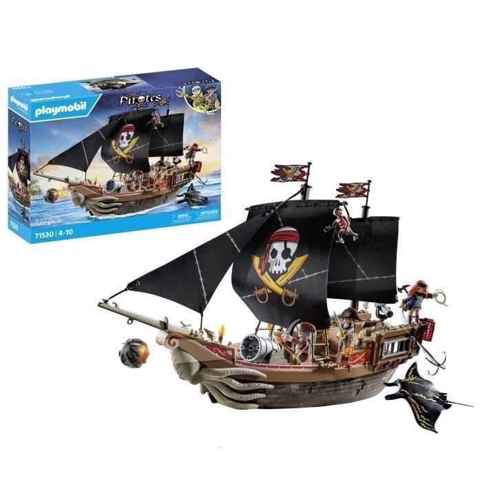 PLAYMOBIL 71530 Bateau pirates, 137 pièces dont 3 personnages, Les Pirates, Jeu de rôle créatif, Dès 4 ans