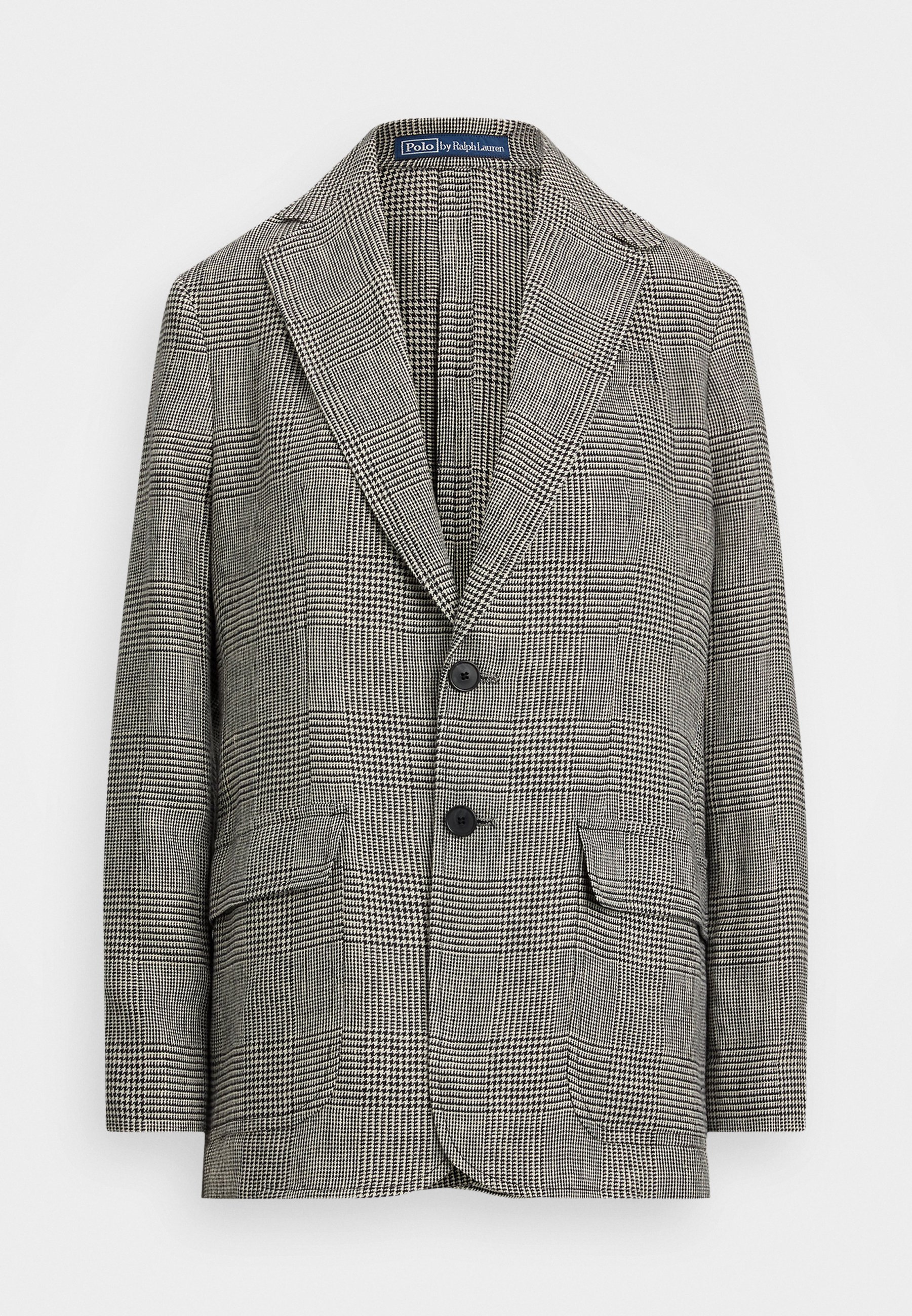 Polo Ralph Lauren GLEN CHECK LINEN TWEED BLAZER - Blazer - zwart/wit