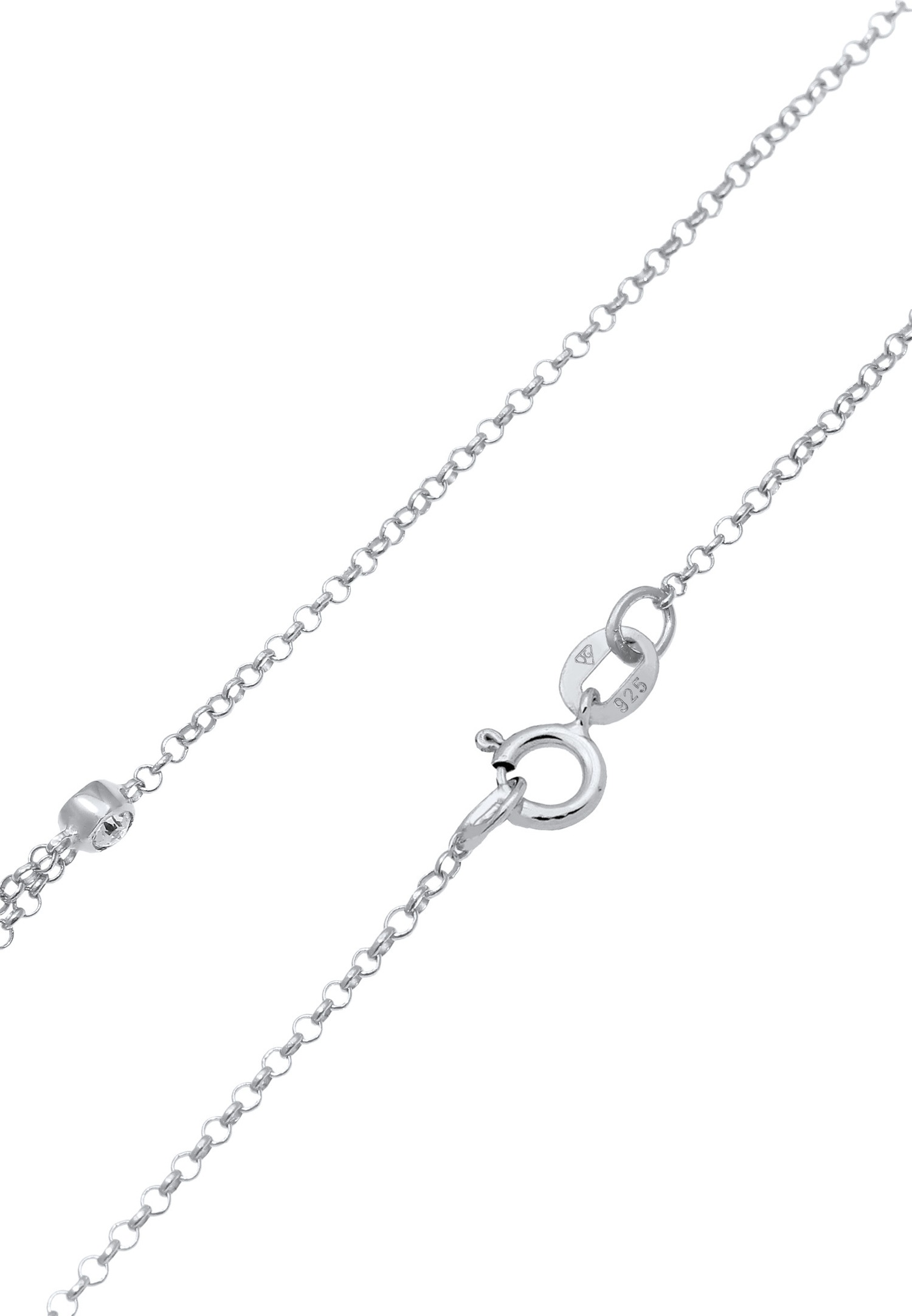 Elli Femmes Basique Couches Look avec Cristaux en Argent Sterling 925