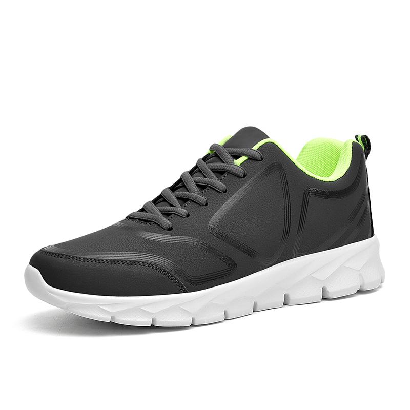 Zapatillas deportivas casuales de moda para hombre, con cordones, vulcanizadas, cómodas, transpirables, de PU y suaves.