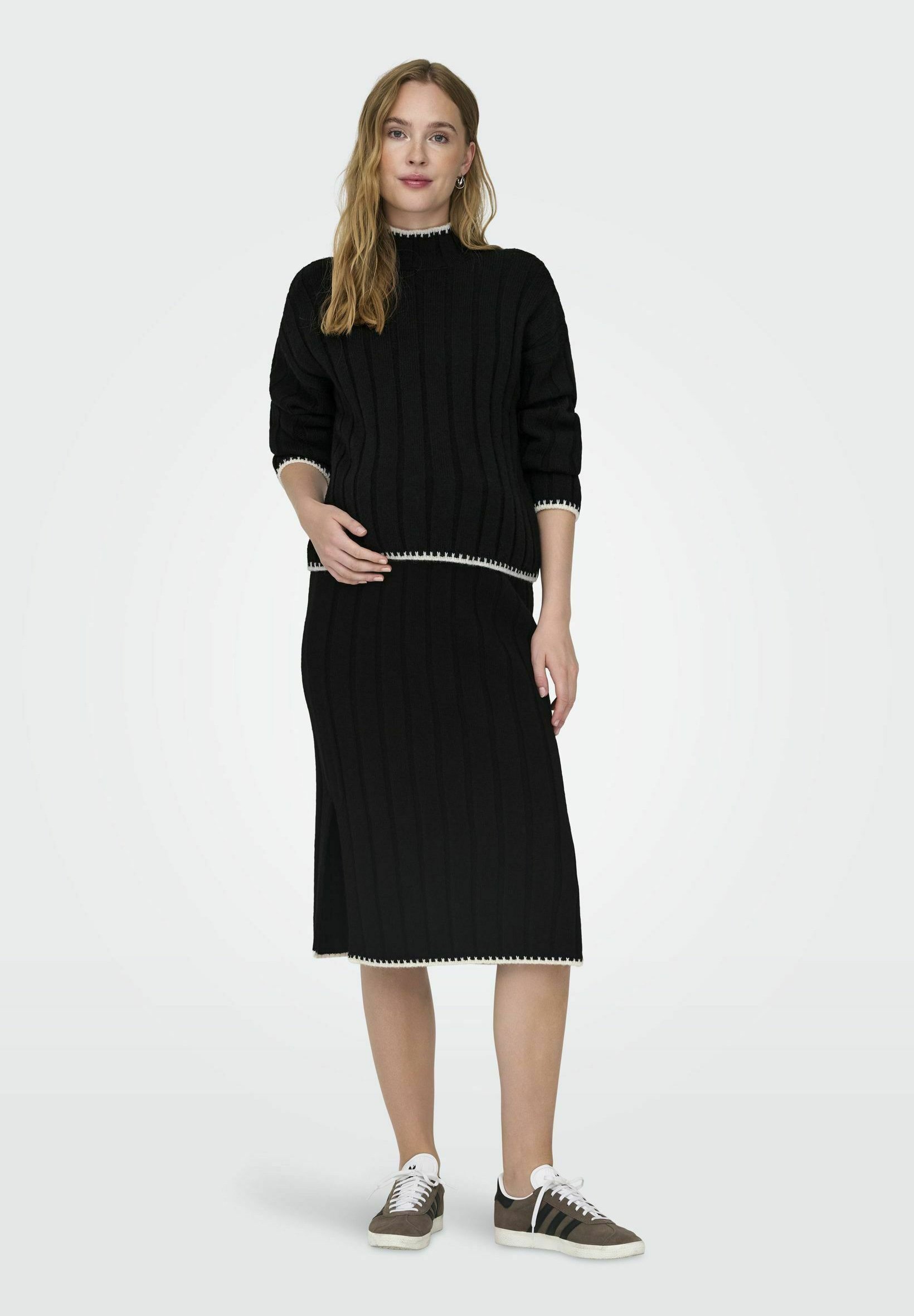 Maglione premaman Only McChick Stitch Highneck - nero