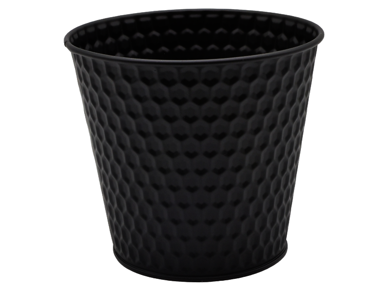 Osłonka na doniczkę metalowa 12 cm czarna