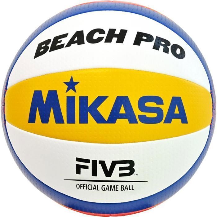 Pallone da pallavolo Mikasa Beach Pro BV550C - Approvato FIVB - Design Triclor - Resistente all'acqua