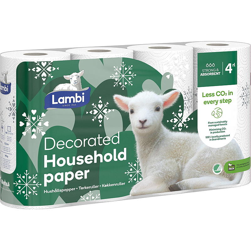 Rotolo per asciugatrice Lambi, confezione da 4 decorazioni Lambi