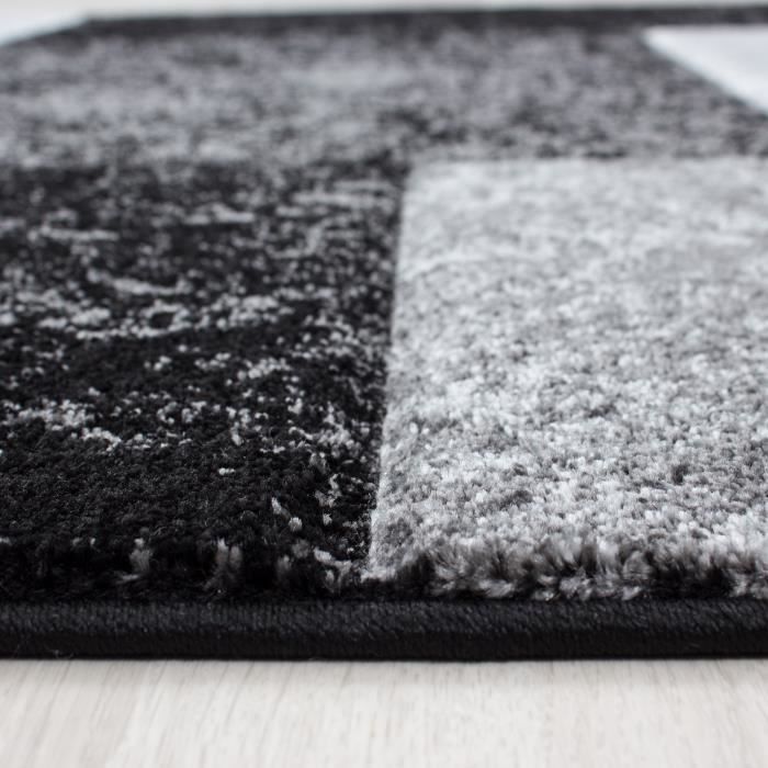 Alfombra moderna para salón - ADELINE - Negra - 200 x 290 cm - 100 % polipropileno - SIMPEX