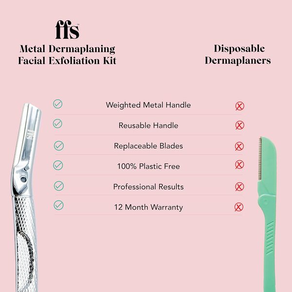 Kit de inicio de dermaplaning FFS Beauty - Plateado