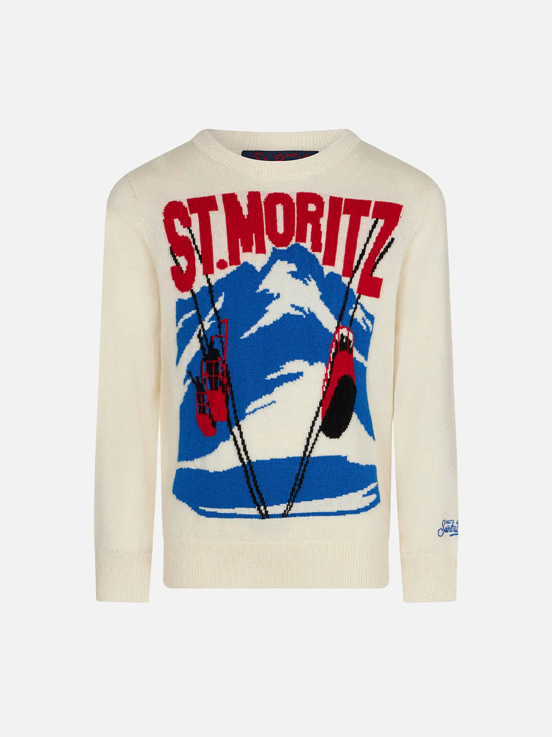 St. Moritz trui voor kinderen met jacquardprint
