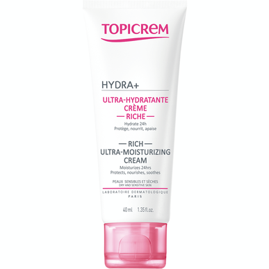 „Topicrem Hydra“ itin drėkinamasis kremas 24 val. raminamasis, intensyviai drėkinamasis kremas jautriai odai 40 ml 40 ml
