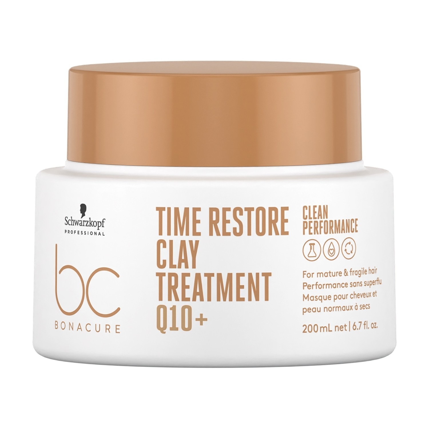 Schwarzkopf Professional Hair Care BC BONACURE Q10 Time Restore BC Clean Time Restore maska od gline 200ml - 200ml