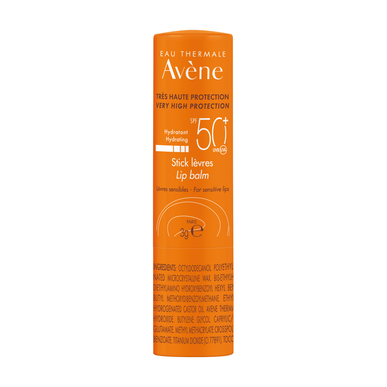 Avène Sun Care huulirasva herkille huulille SPF50 aurinkosuojapuikko herkille huulille 3 g