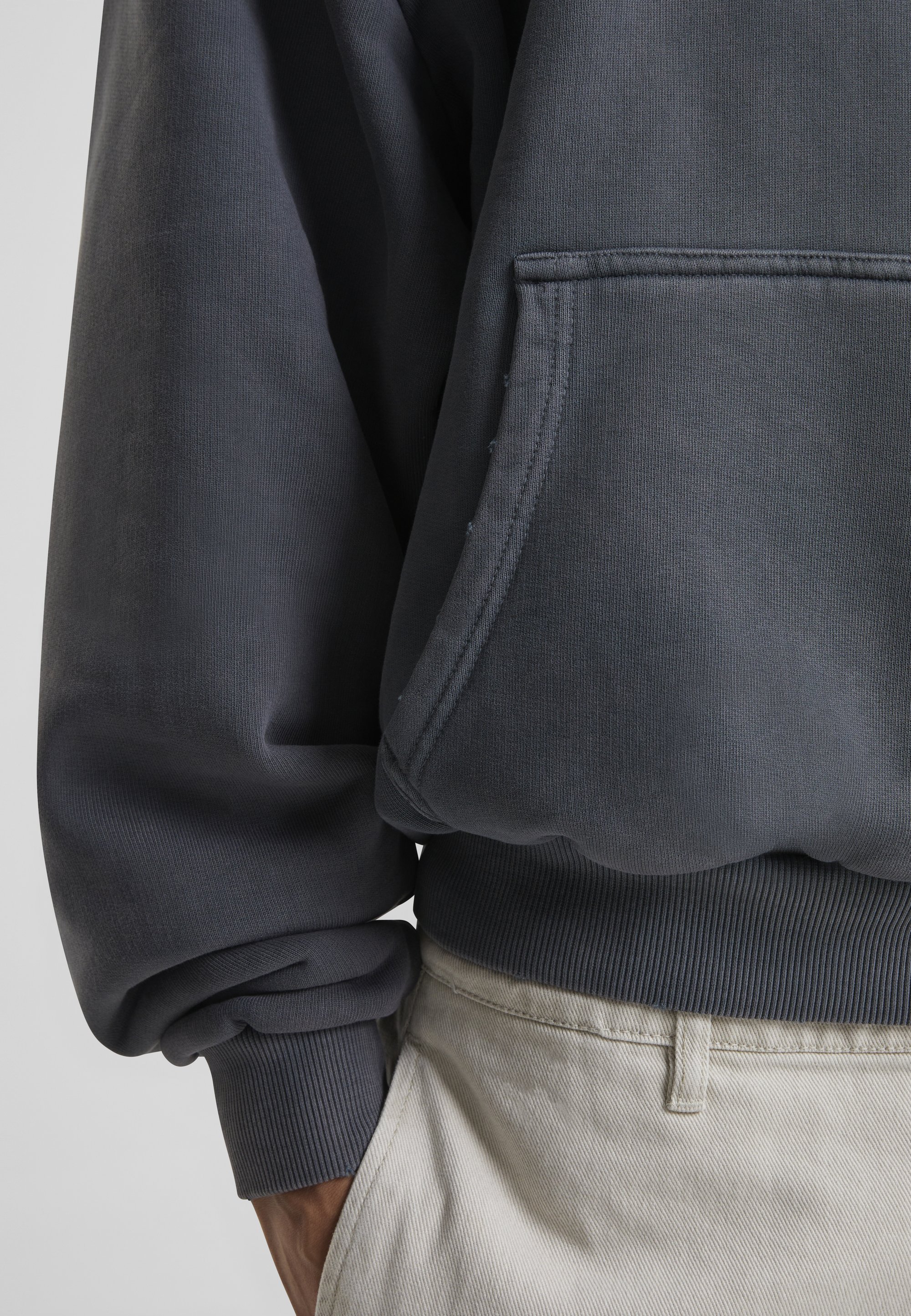 Felpa con cappuccio Karl Kani SMALL SIGNATURE WASHED EAGLE UNISEX - Felpa - nero sbiancato