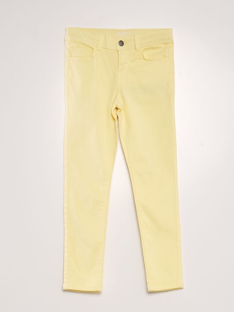 Skinny broek - GEEL