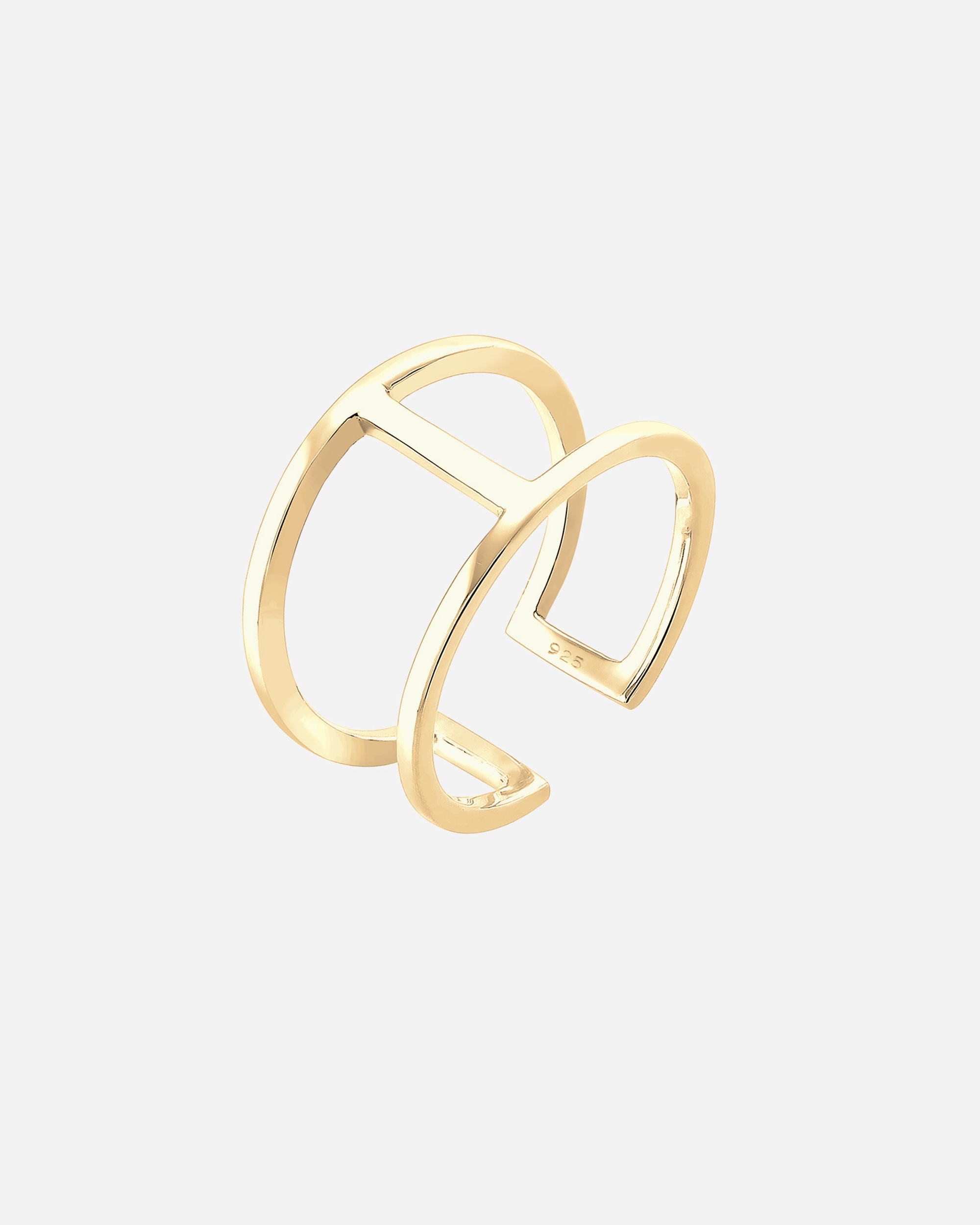Elli Geo Tendance Minimale Bague Femme - (925/1000) Argent