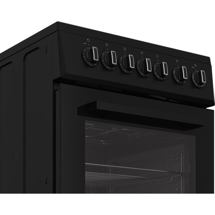Cuisinière vitrocéramique - INDESIT - I5V3PCB - 4 foyers - 7700 W -  L50 cm - Noir