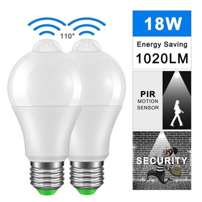 Lâmpada LED STILLCOOL E27 com sensor de movimento - Branco quente - IP42 PIR 18W
