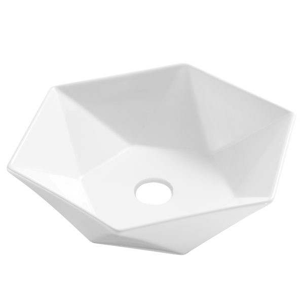 Umywalka Nablatowa Naksos Invena Trend, 54 Cm, Geometryczna