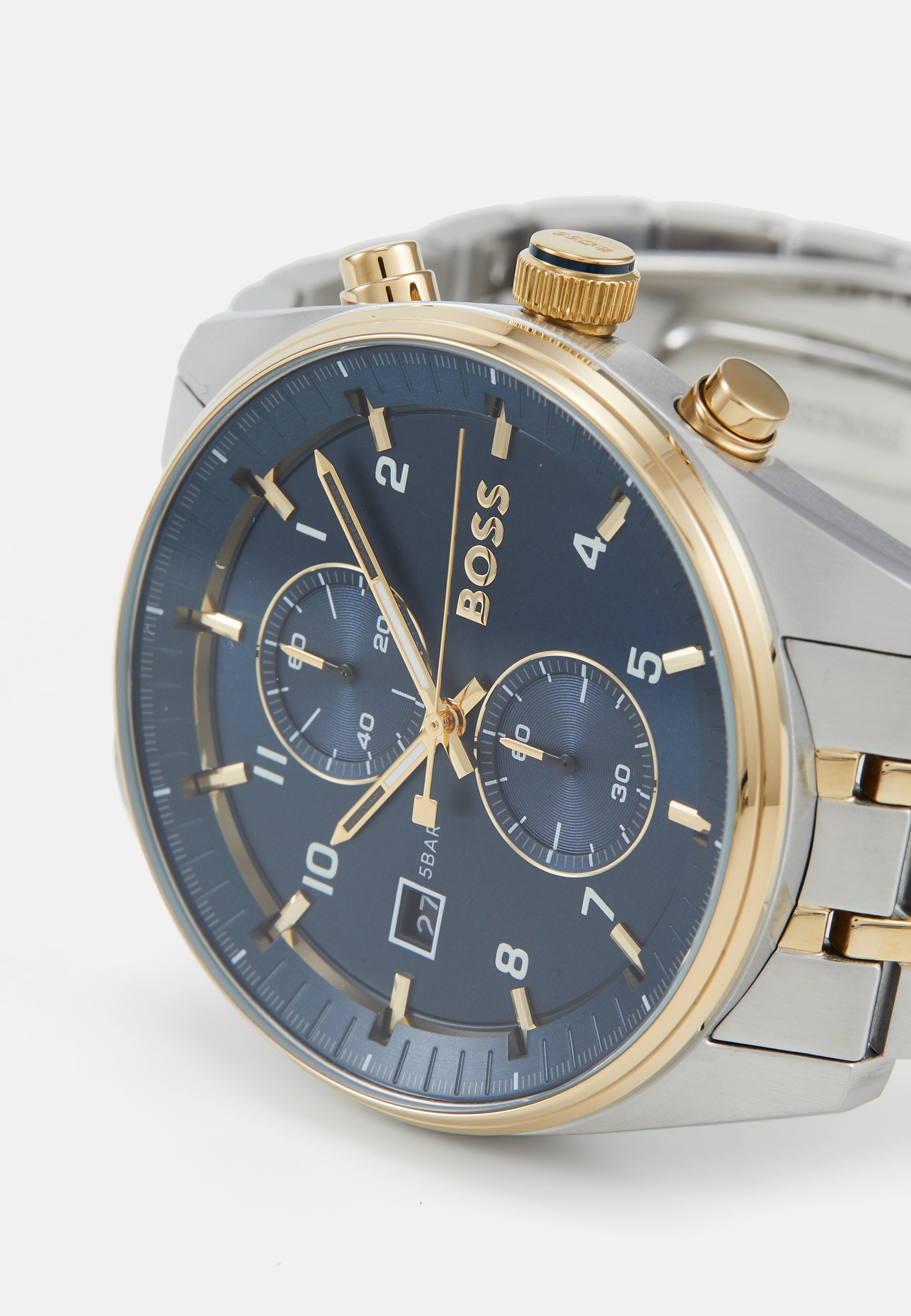BOSS SKYTRAVELLER - Horloge - zilverkleurig/goudkleurig/blauw