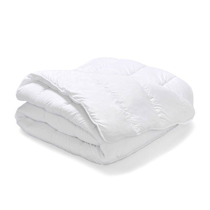 Edredón Cocooning de peso medio 220x240 cm para cama doble - Funda ultrasuave - Edredón de 350 g/m² Fabricado en Francia - Blanco - BLEU CALIN