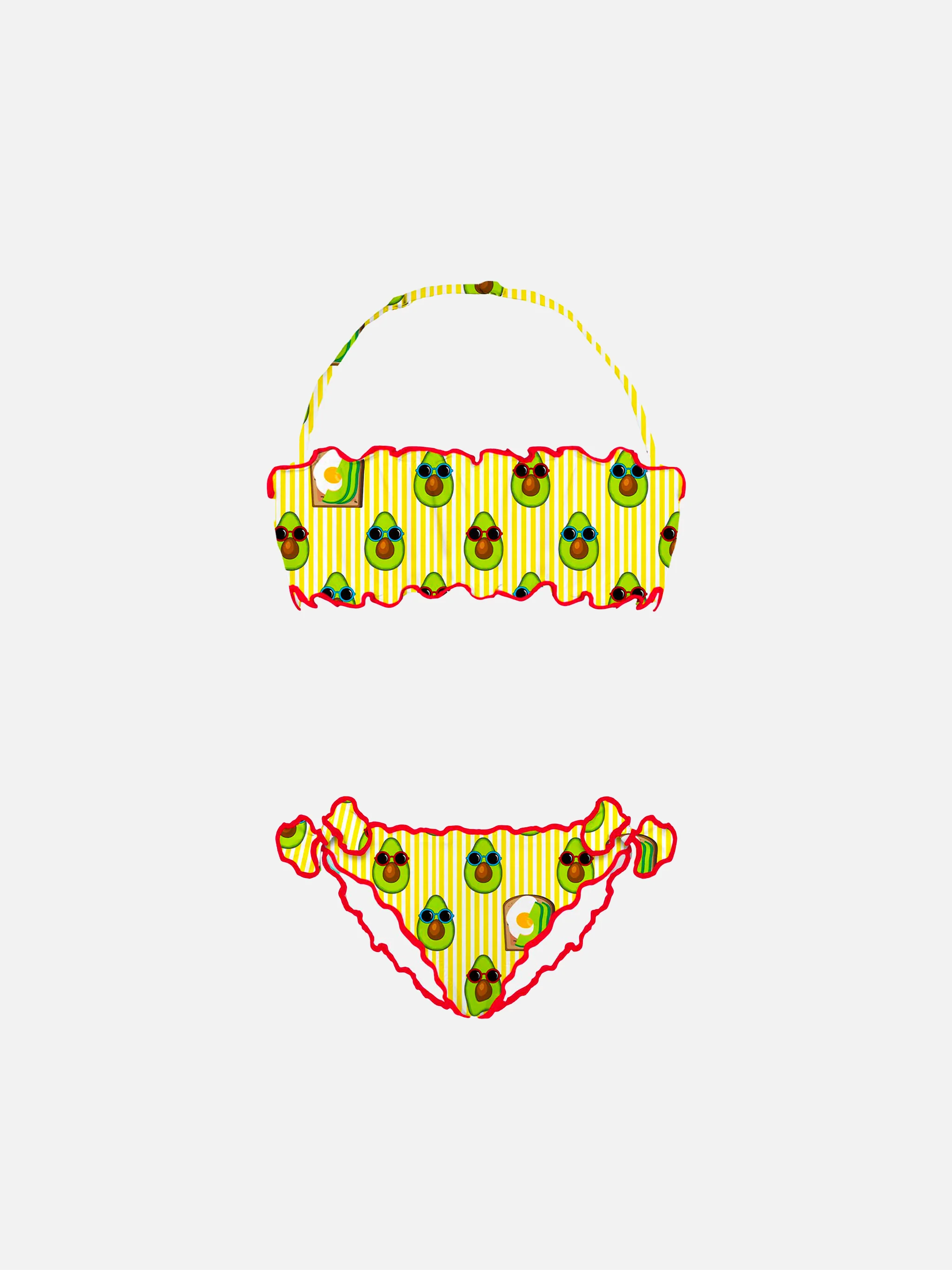 Babybikini met avocadoprint