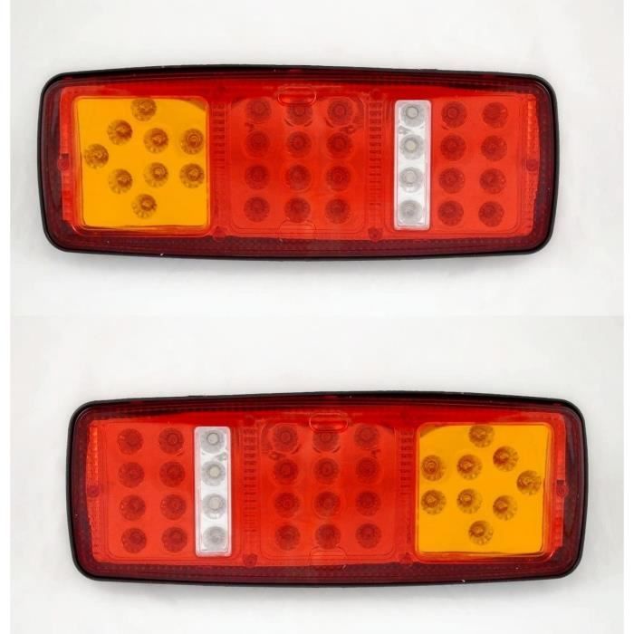 luces traseras LED de 12 V con 4 funciones para camión, remolque, camión volquete, autocaravana, furgoneta, caravana, autobús