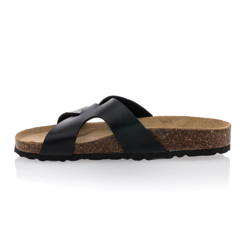 Svarte sandaler / sko med åpen tå til dame