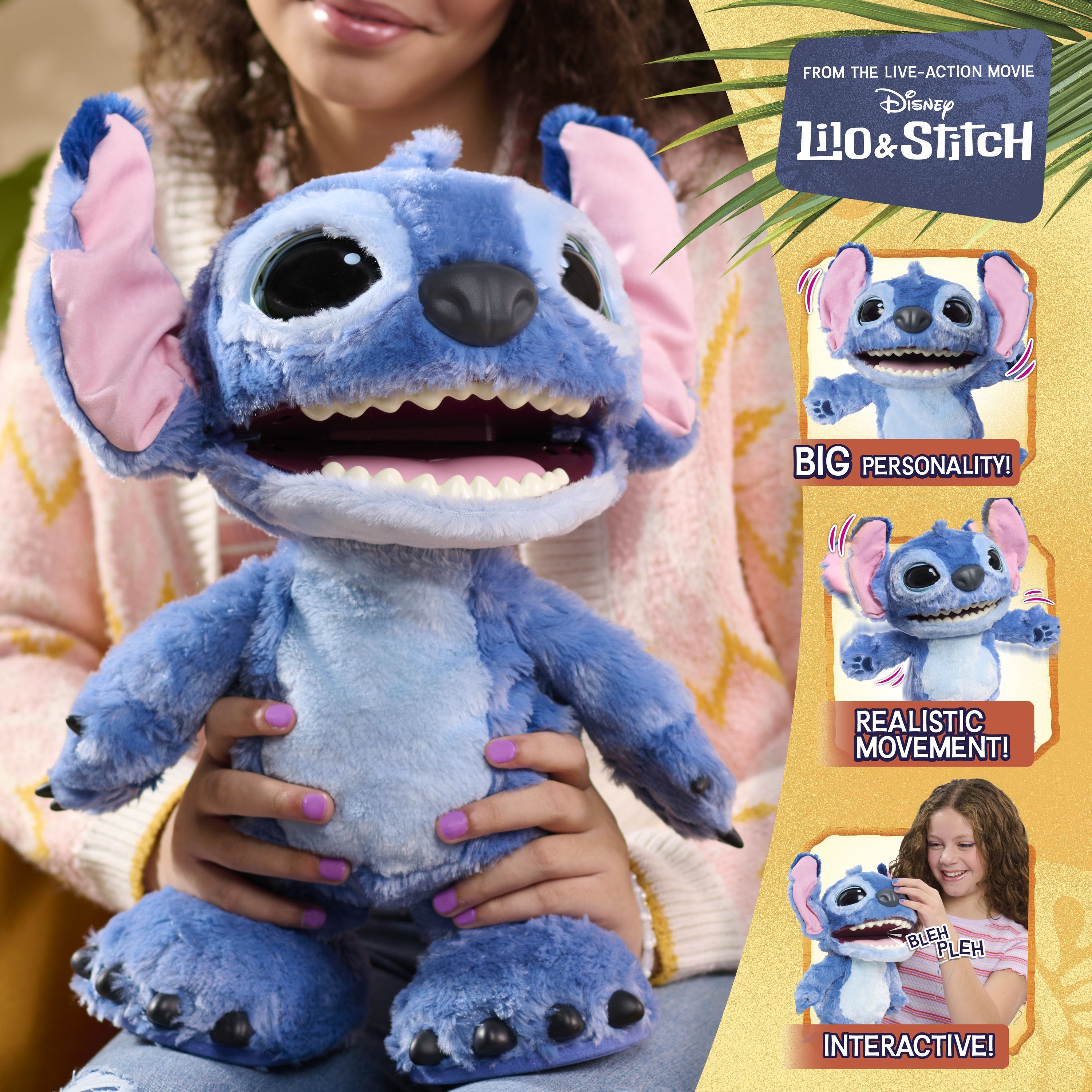 Peluche interactivo definitivo - Stitch - Acción real - 23 cm - Para mayores de 5 años