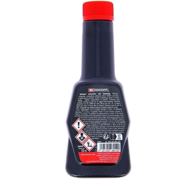 200ml Carburetor Cleaner - FACOM - for petrol cars and motorcycles (2-stroke or 4-stroke) - Improves performance