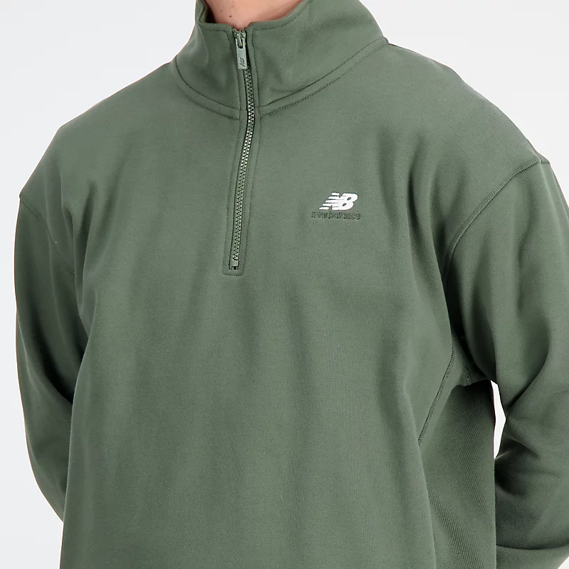 Homme Athletics Remastered French Terry 1/4 Zip - DEEP OLIVE GREEN