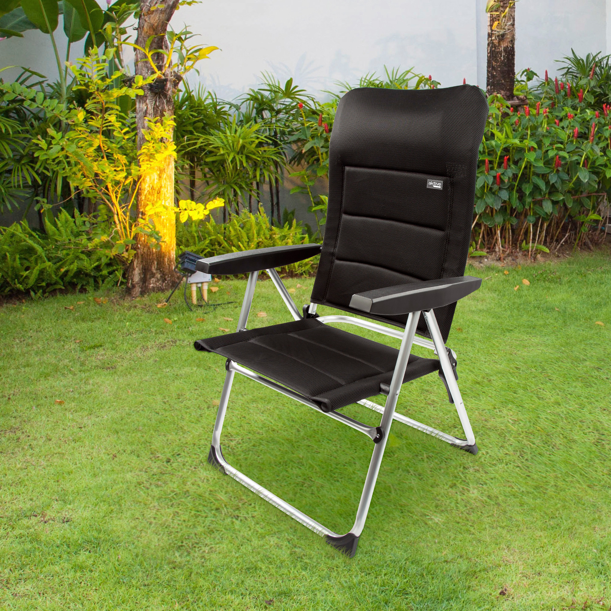  Silla Plegable Jardín Acolchado Deluxe Multiposición Aktive