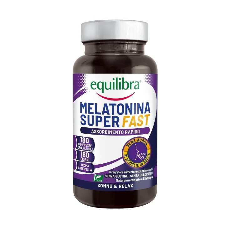 EQUILIBRA Equilibra Melatonin Super Fast 180 tabletes Kvalitatīva atpūta