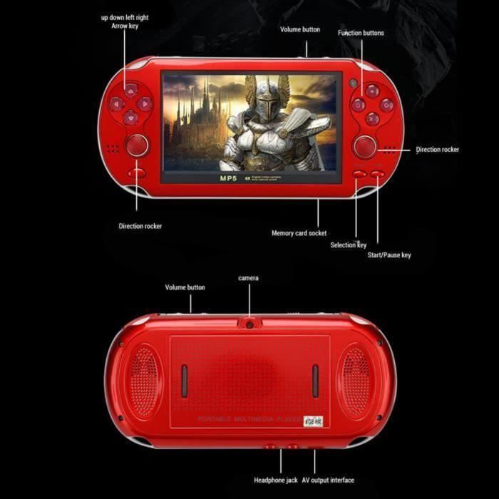 Console de jeux portable - PXP - 3000+ jeux rétro - 4.3 pouces - Noir