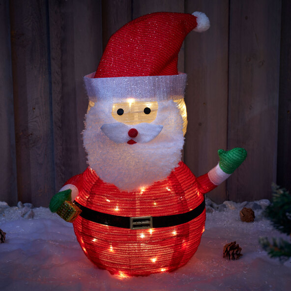 Pequenas figuras de Natal em LED, Papai Noel