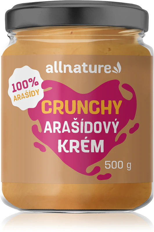 Allnature Arašídový krém Křupavý arašídový krém 100%