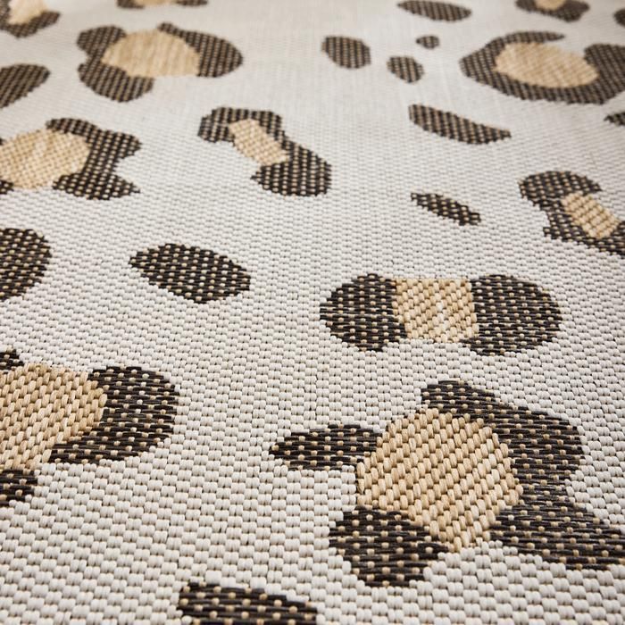 Tapis d'extérieur - NAZAR RUGS - SAVANNA - Léopard - Crème - 120x160 cm