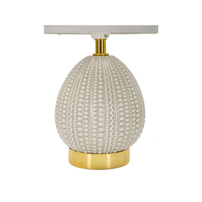 Lampada da tavolo Flavi in ceramica e metallo, 15 x 30,5 cm, grigia