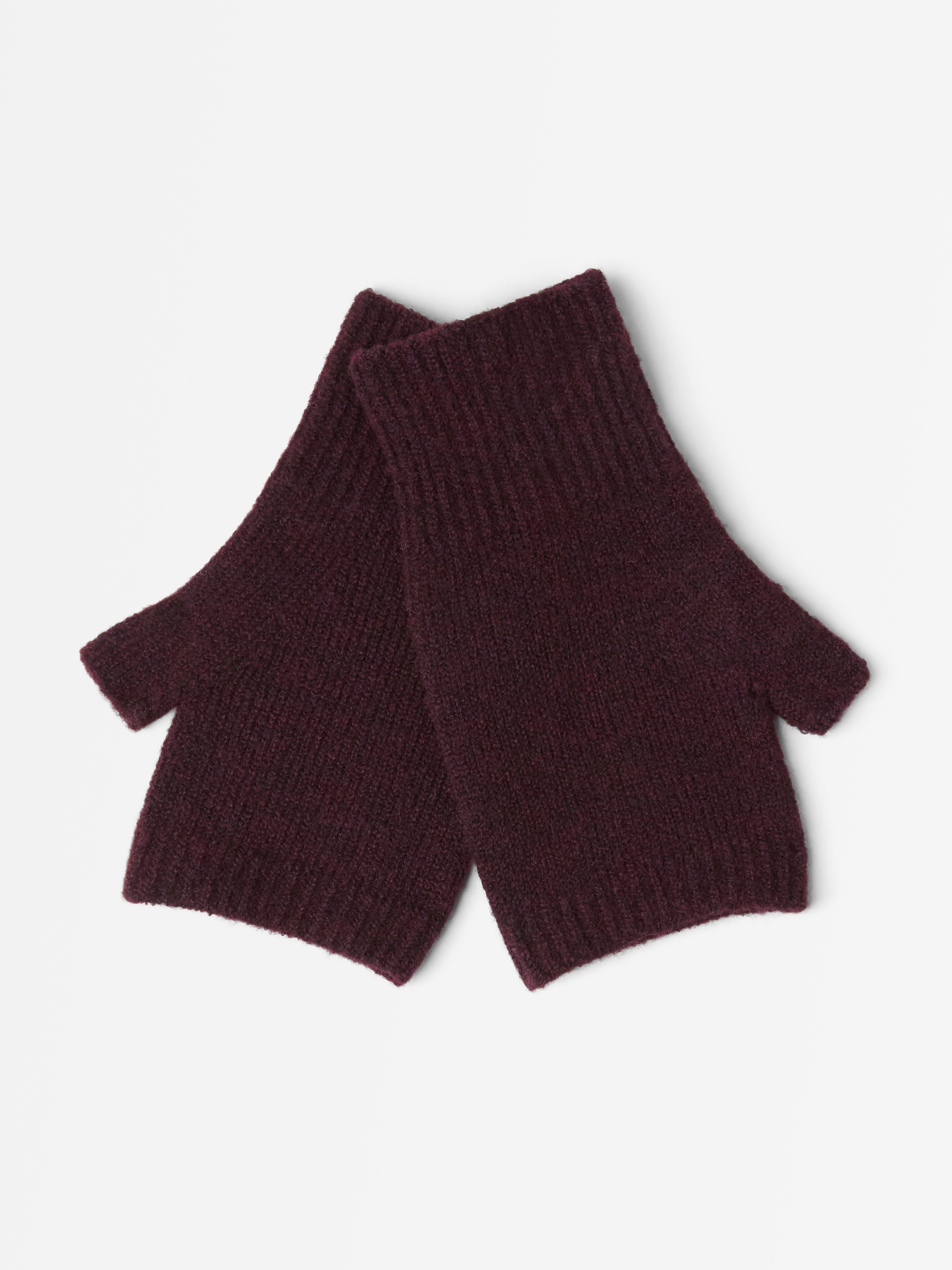 Guantes de punto Vino tinto