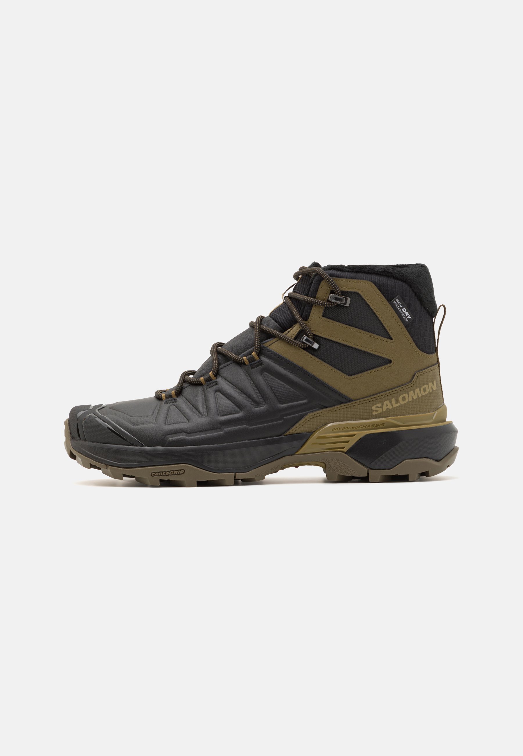 Salomon X ULTRA SNOWPILOT WP - Stivali invernali - nero/verde oliva militare/verde oliva gotico