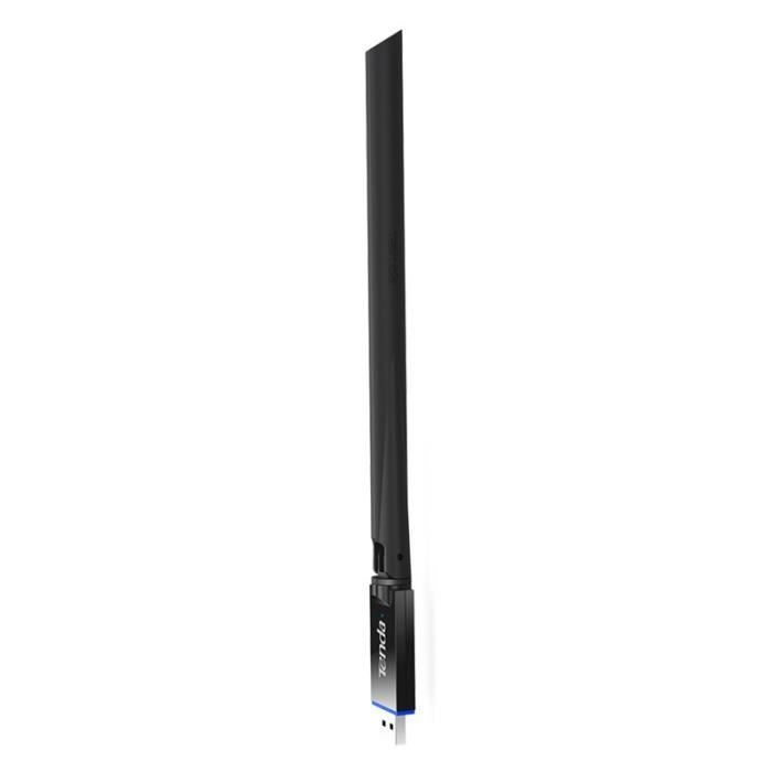 TENDA CLÉ WIFI puissante 650mbps bi-band , 6dBi antenne, Dongle wifi Adaptateur USB wifi, MU-MIMO, win7/8/8.1/10/xp, Plug&Play, U10