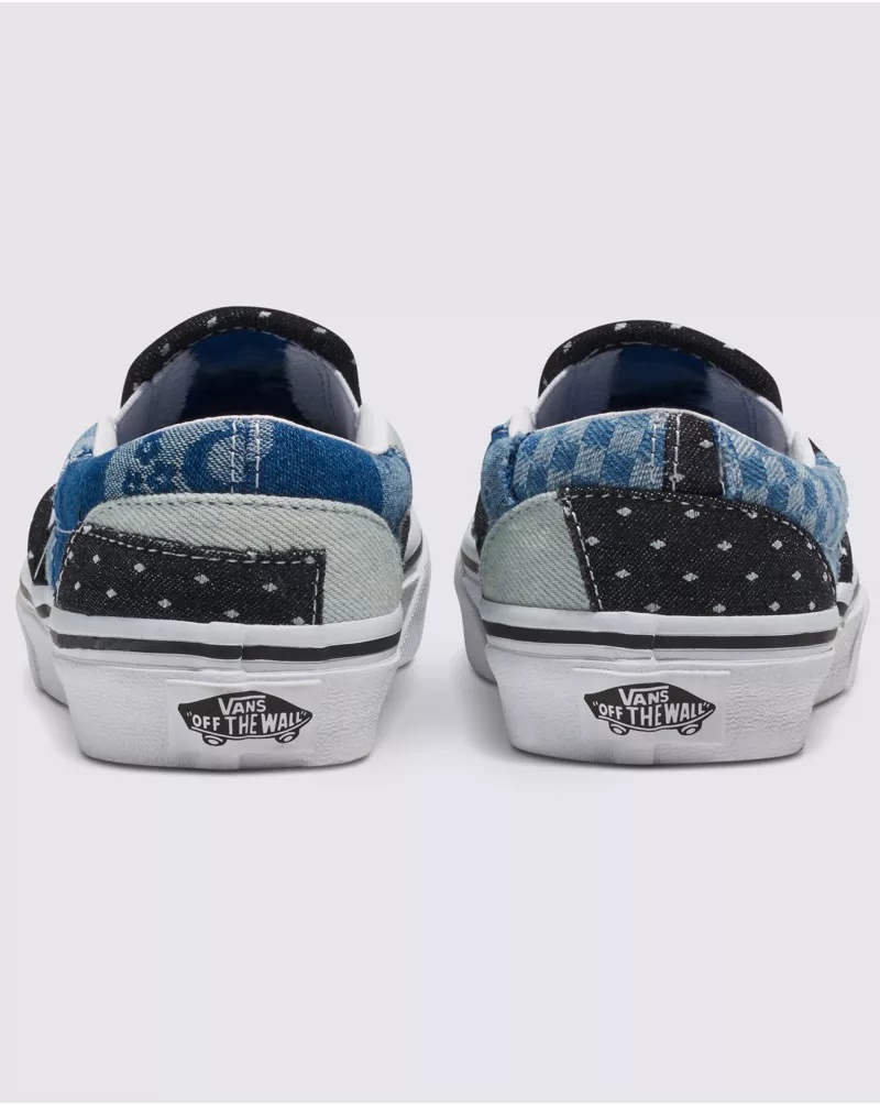 Kids Classic Slip-On Denim Patchwork Shoe