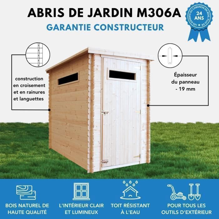 Caseta de jardín de madera - CON SUELO TRATADO - Timbela M306A-M306G - El chalet de madera