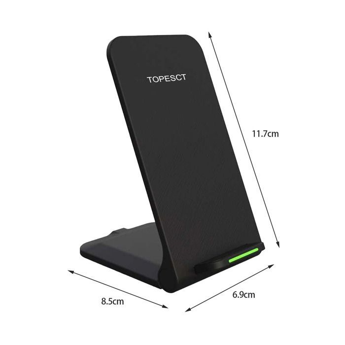 Cargador inalámbrico, 15W con certificación Qi, TOPESCT, para iPhone 16/15/14/13/12/11/XR/X/8, Samsung Galaxy S24/S23/S22/S21/S20
