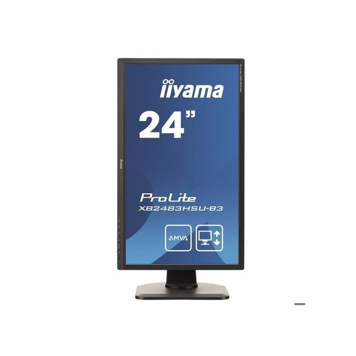 IIYAMA ProLite XB2483HSU-B3 24-Zoll-LED-Monitor – Full-HD-Auflösung – Generalüberholt – Guter Zustand