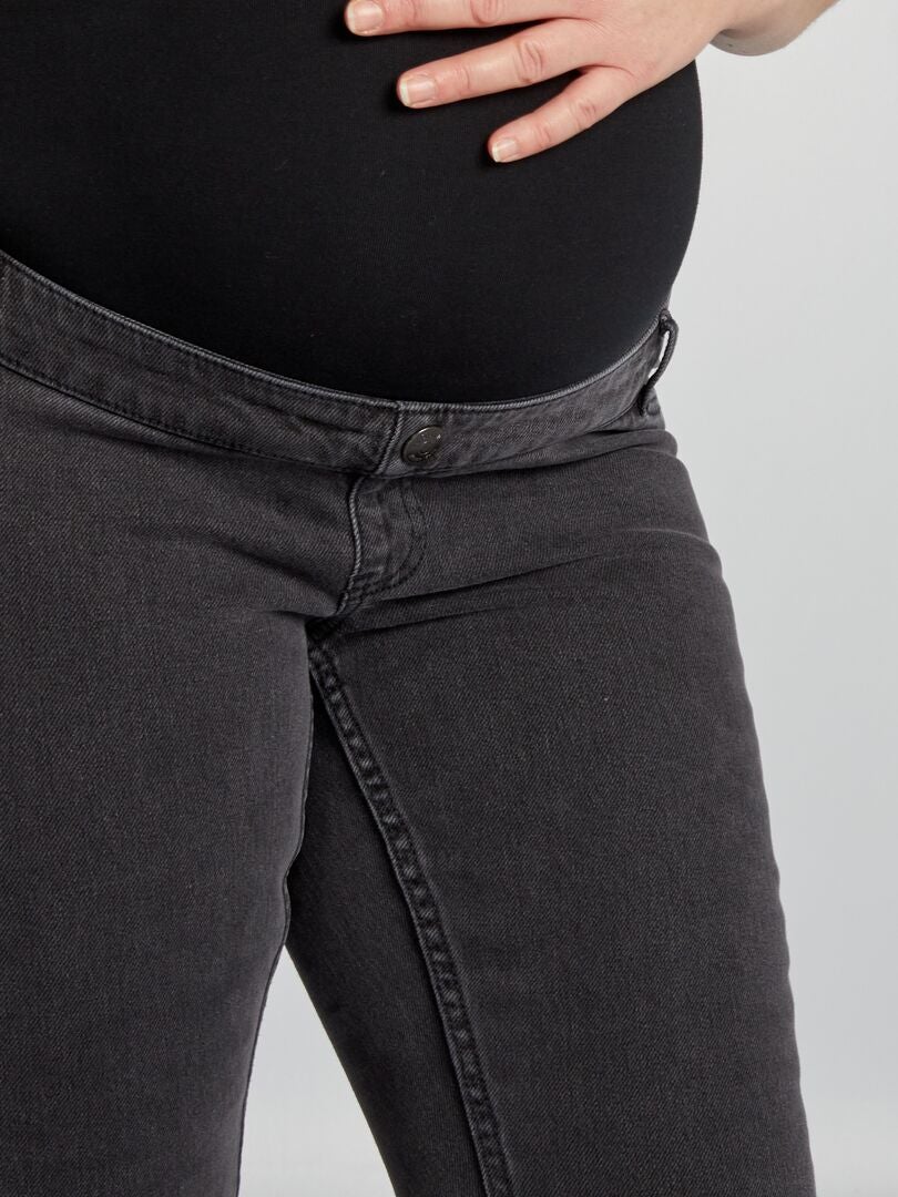 Zwangerschapsjeans met wijde pijpen - GRIJS