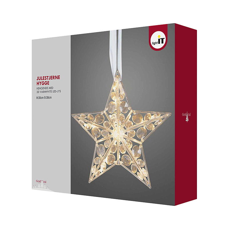 Estrella navideña Light IT de 30 cm, acogedora