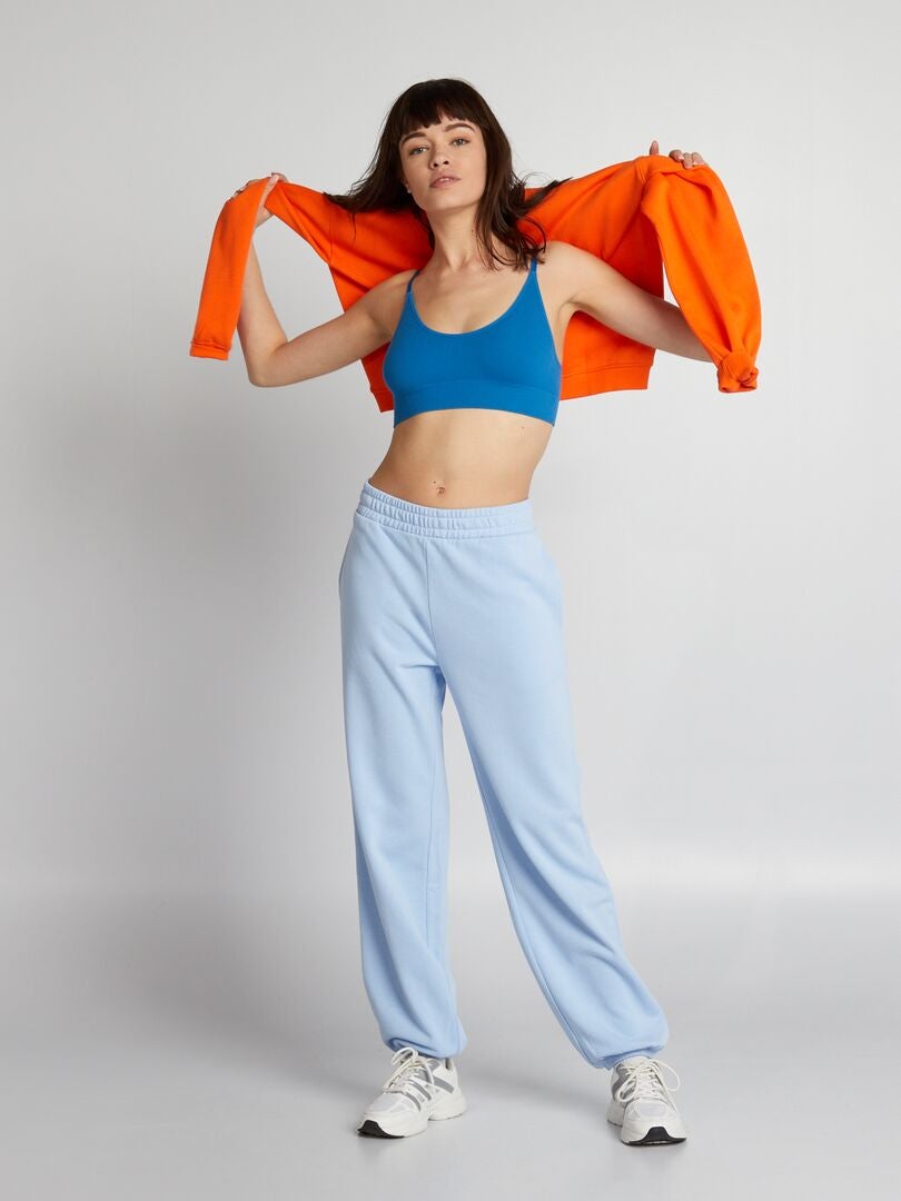 Pantalones deportivos de felpa - AZUL