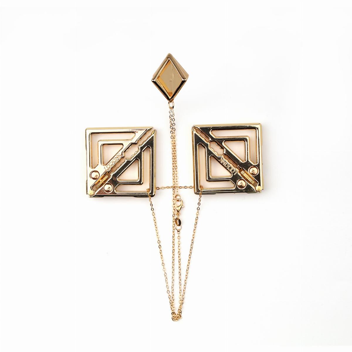 Lockink Adjustable Nipple Clamps with Light Pendant Gold