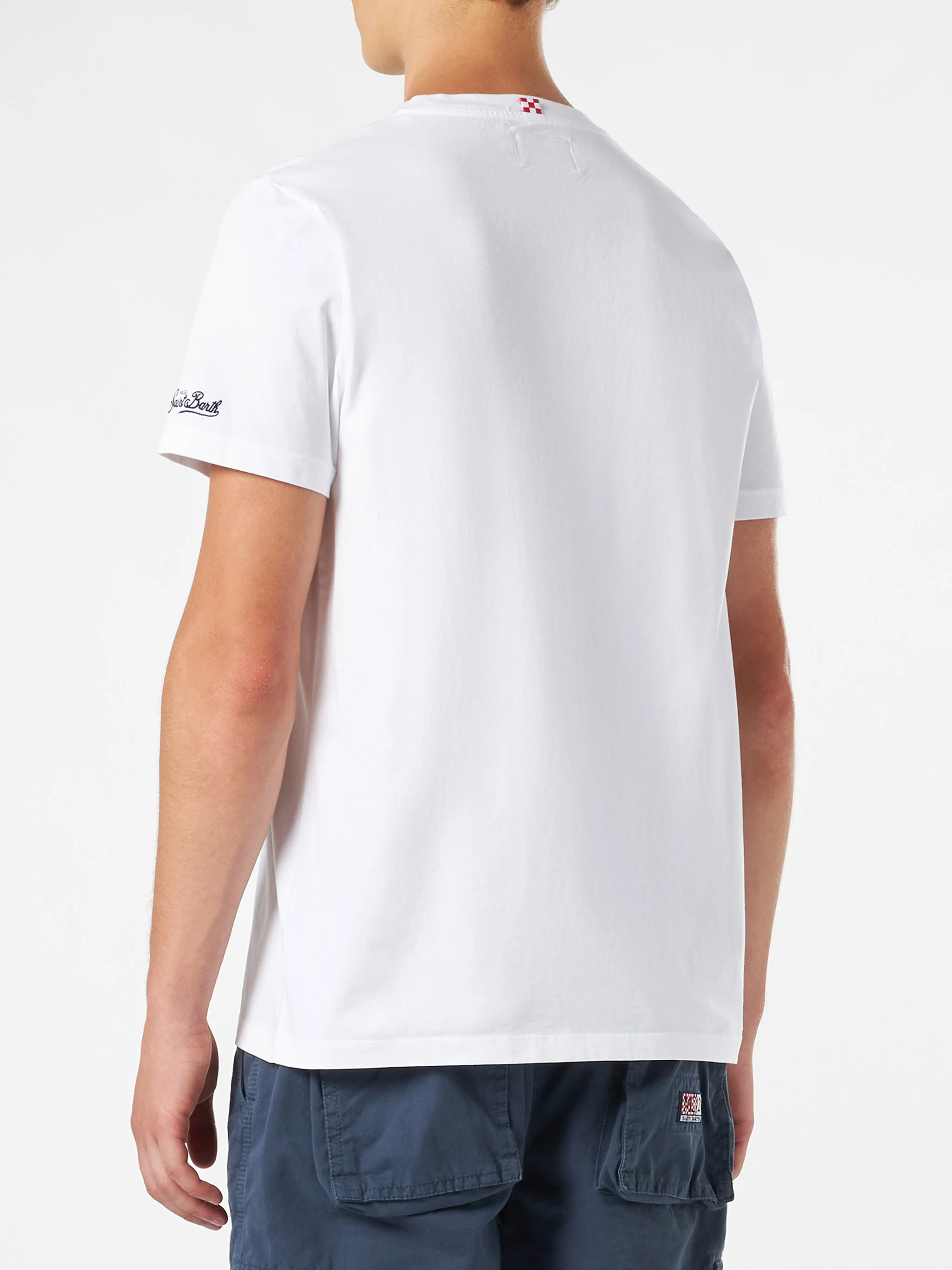 Heren katoenen T-shirt met drankprint (fout)