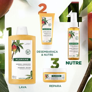 Klorane Mango Ernæringsolje for tørt hår 125ml