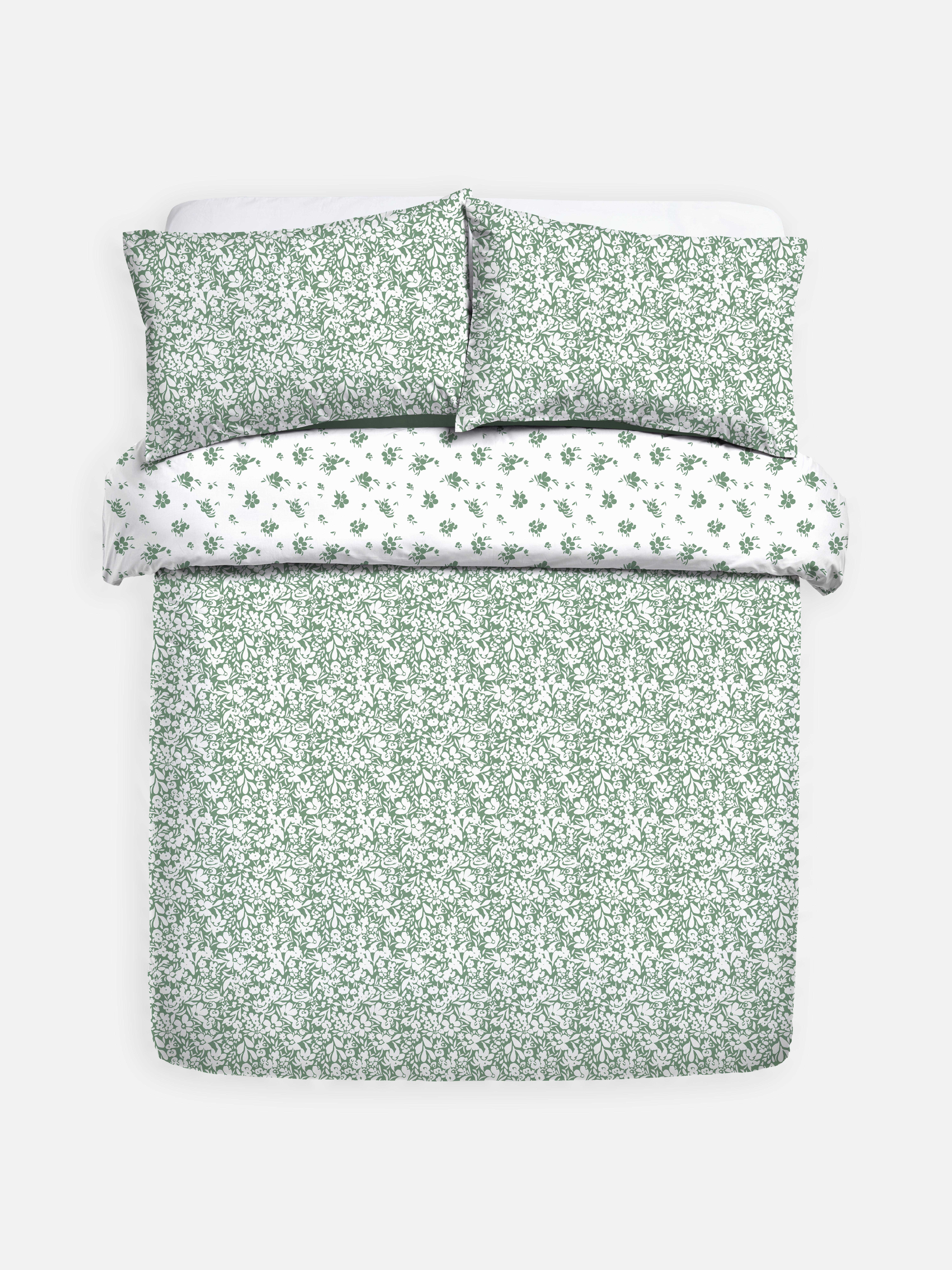 Set de husă de pilotă king-size cu model floral O husă de pilotă king-size cu model floral reversibil