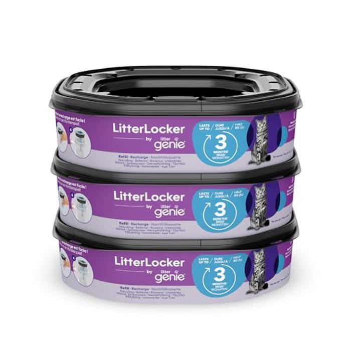 Litter Genie Lot de 3 recharges octogonales Compatible avec la Poubelle LitterLocker et la Poubelle Fashion